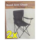 (2) Quad Arm Chairs w/ Carry Bags