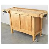 White Gate Double- Vise Wooden Woodworking Bench