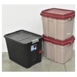 (3) Storage Totes w/ Lids