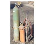 Oxy-Acetylene Welding / Cutting Torch Set on Cart