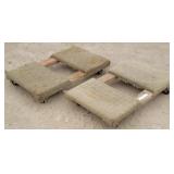 (2) Carpeted Wood Furniture Dollies