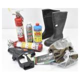 (2) Fire Extinguishers, (2) Head Gasket Sealers,