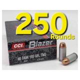 (250rd) 40 S&W TMJ CCI BLAZER Ammo