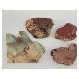 (4pcs) Cutting Grade Jasper & Agate