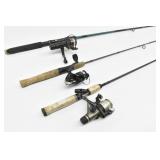 (3) Fishing Poles w/ Reels