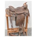 Western Saddle Tooled Leather 14" & Breast Collar