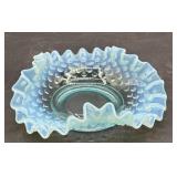 Fenton blue opal dish 5 inch wide