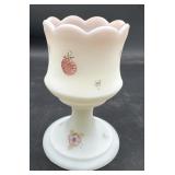 Fenton hand-painted candle hold