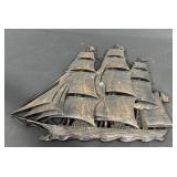 Mid-century copper craft plastic ship