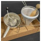 Vintage kitchen strainers