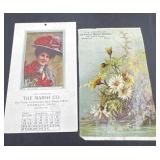 1910 NORWALK, Ohio calendar postcard/advertising
