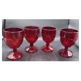 Ruby, red goblets. 5.5ï¿½ tall