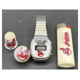 Cleveland Indians watch cigarette, lighter symbol