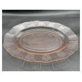 Pink depression, large oval plate 13 inches long
