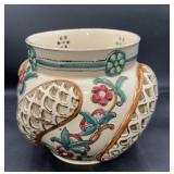 Antique ceramic planter some age Crazin 7ï¿½ tall