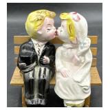 Vintage bride and groom salt and pepper shakers