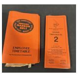 Santa Fe railroad Company, employee timetable