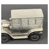 Parcel post truck bank wheels are loose