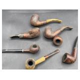 Large amount of vintage smoking pipes