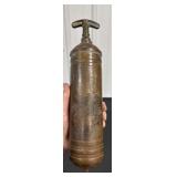 Antique brass fire extinguisher