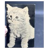 Vintage squeaker cat postcard