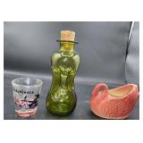 Collectible bottle shot glass swan