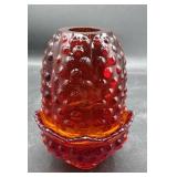 Fenton Ruby red fairy lamp