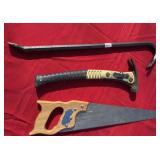 Crowbar hammer hand saw