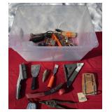 Large amount of miscellaneous tools/plastic tote