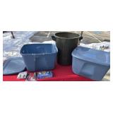 Plastic totes trashcan, hardware miscellaneous