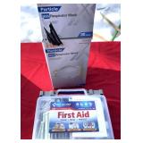 First aid kit & respirator masks