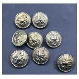 Vintage buttons, American Eagle