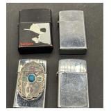 4 zippo lighters