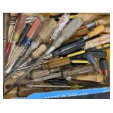 Large amount of screwdrivers