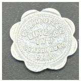 Gibsonburg, Ohio Lutz inn five cent token