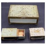 Antique trinket box/match holders