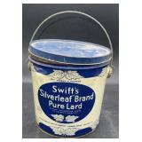 Vintage Swiss Silverleaf brand pure lard can