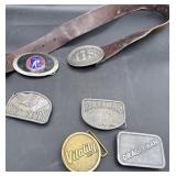 Vintage advertising belt buckles