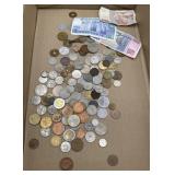 Large amount of foreign coins/currency