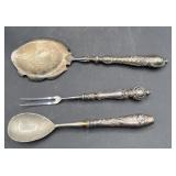 Antique serving silverware