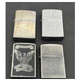 4 zippo lighters