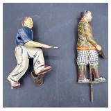 Vintage toy, metal figurines/parts