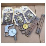 Cabinet locks/gauges/rulers