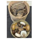 Large amount of antique hardware/  door knobs