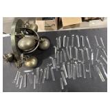 Early electric hanging chandelier with glass