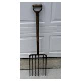 Primitive farm tool hay fork