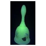 Fenton hand painted bell uranium