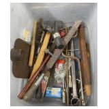 Miscellaneous tools and plastic tub