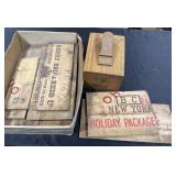 Shoe shine kit and miscellaneous advertising