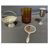 Silver plated and MCM vase